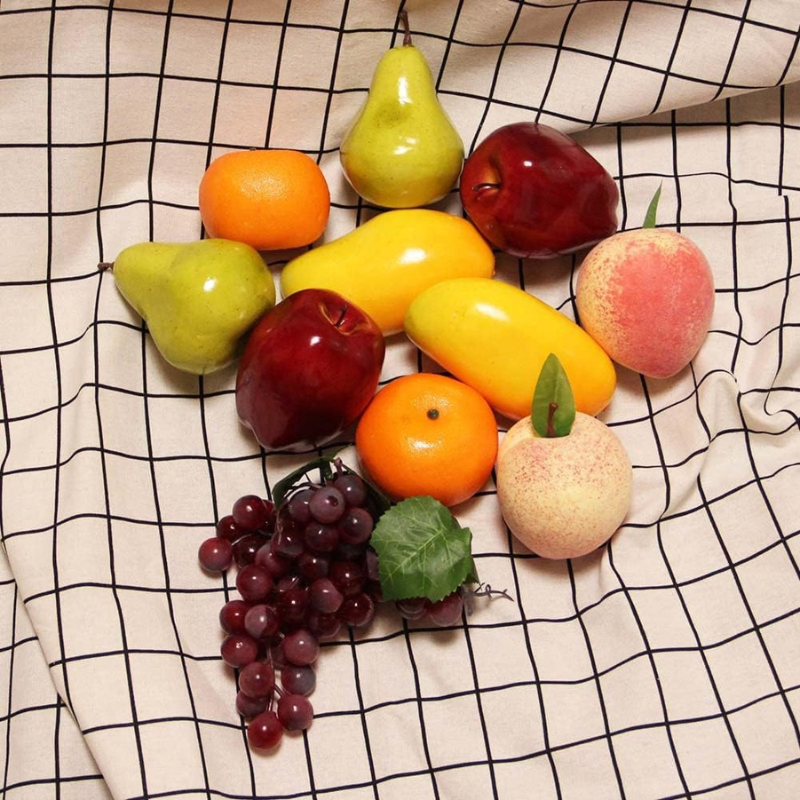 Artificial Fruit Set For Decorative 12 Piece Collection