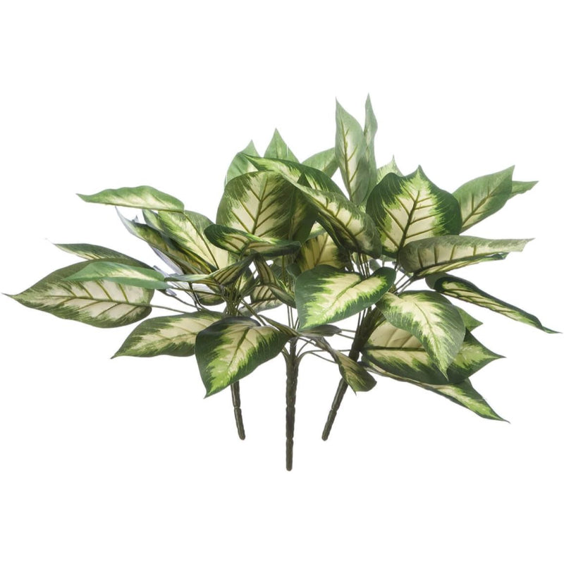 Set Of 3 Artificial Hosta Bushes For Indoor And Outdoor Decoration
