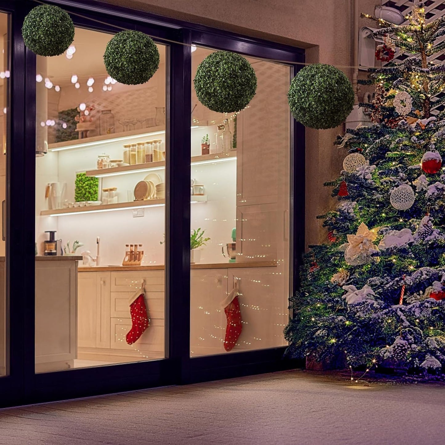 Artificial LED Plant Topiary Ball Decor