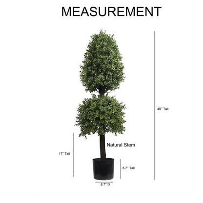 Pack Of 2 Artificial Double Tower Ball Topiary Trees