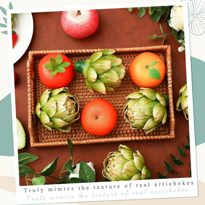 Artificial Artichokes Decoration Realistic Vegetables For Home