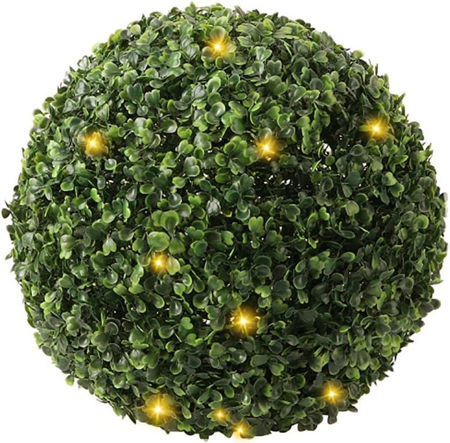 Artificial Boxwood Topiary Balls With LED Lights