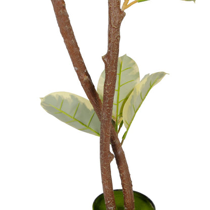 Artificial Potted Rubber Tree Decor