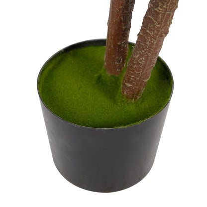 Artificial Potted Rubber Tree Decor