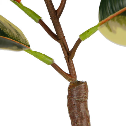 Artificial Potted Rubber Tree Decor