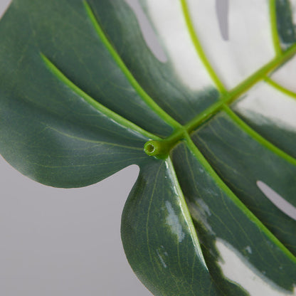 Artificial Variegated Monstera Leaf Decor