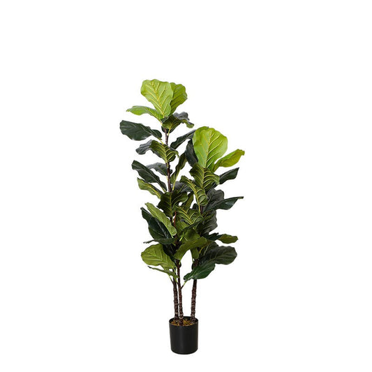 Faux Fiddle Leaf Fig Plant in Pot For Home Decor