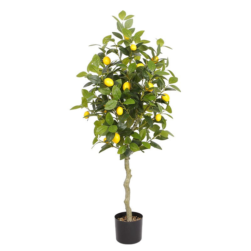 Faux Lemon Topiary Tree In Decorative Container