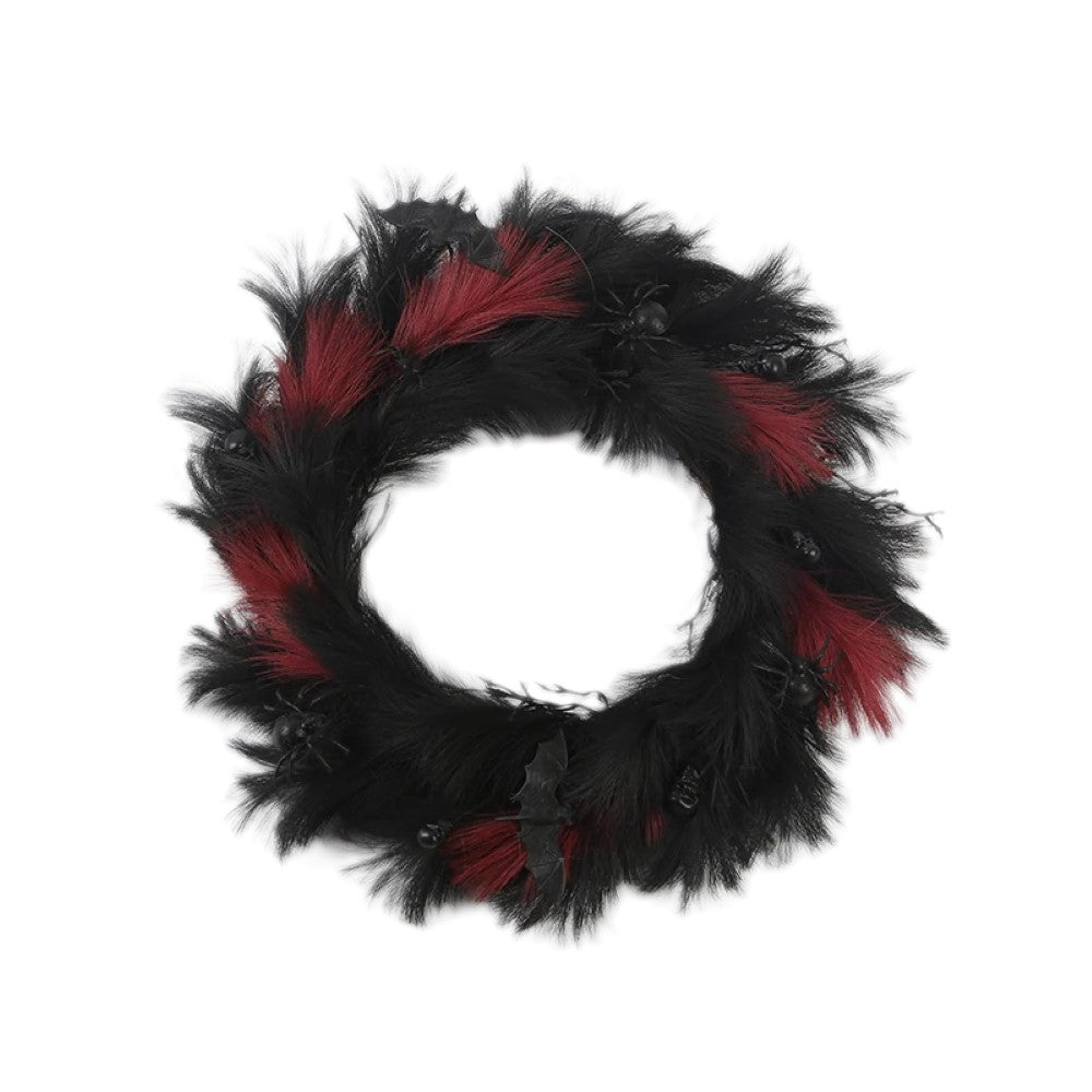 Halloween Feather Wreath