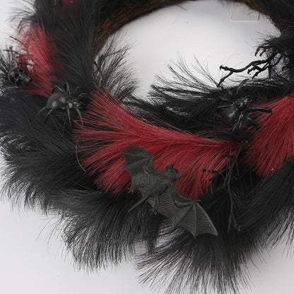 Halloween Feather Wreath