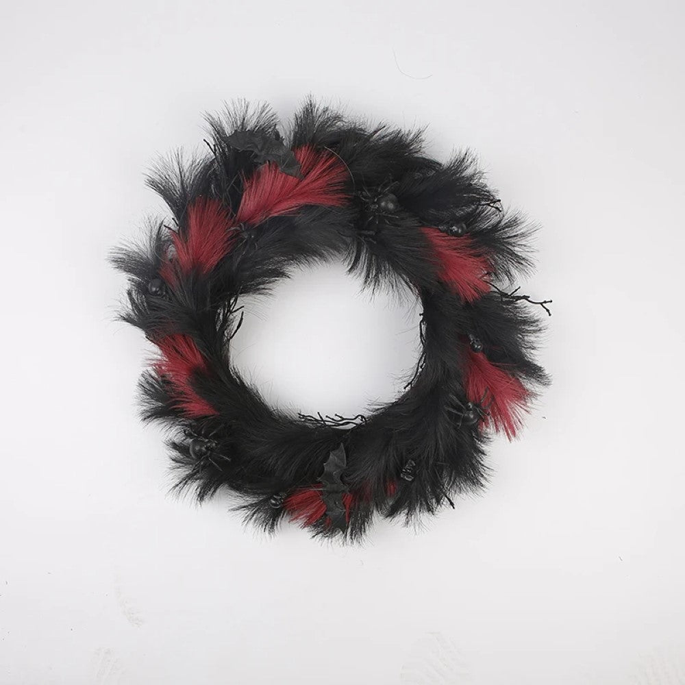 Halloween Feather Wreath