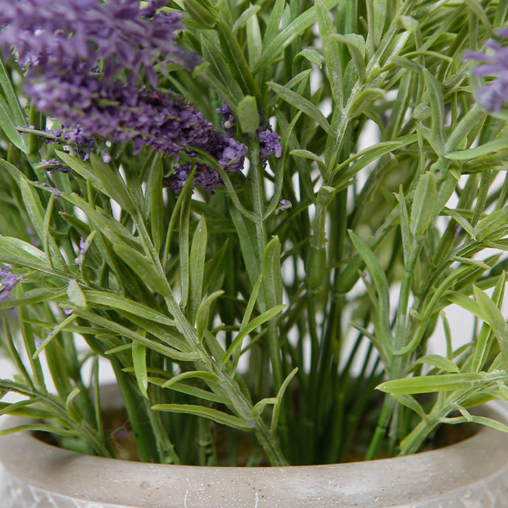 Artificial Lavender With Cement Pot