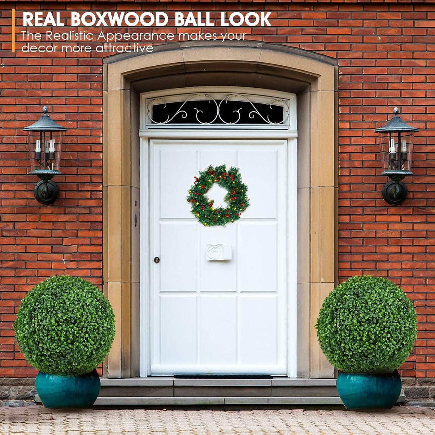 Artificial Topiary Ball For Christmas Decor