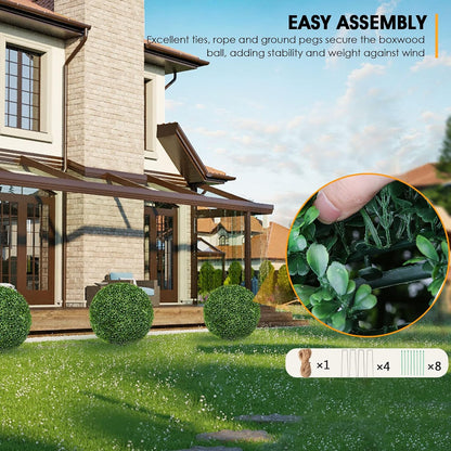 Artificial Topiary Ball For Christmas Decor