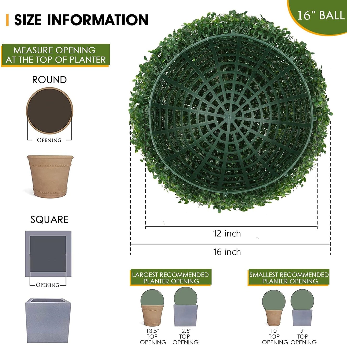 Artificial Topiary Ball For Christmas Decor