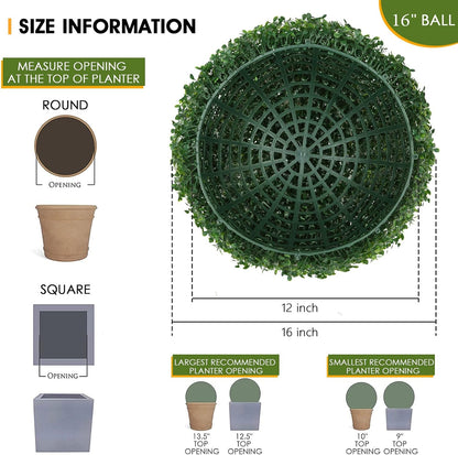 Artificial Topiary Ball For Christmas Decor