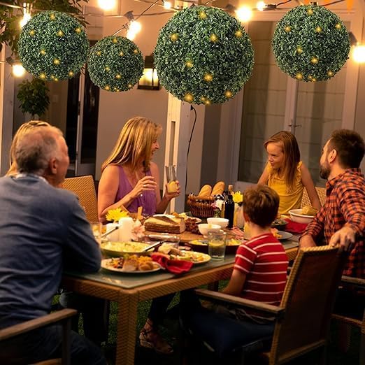 Artificial LED Plant Topiary Ball Decor