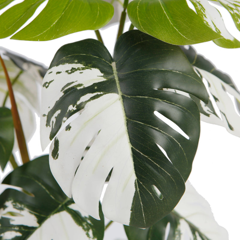 Variegated Artificial Monstera Indoor Decor Plant