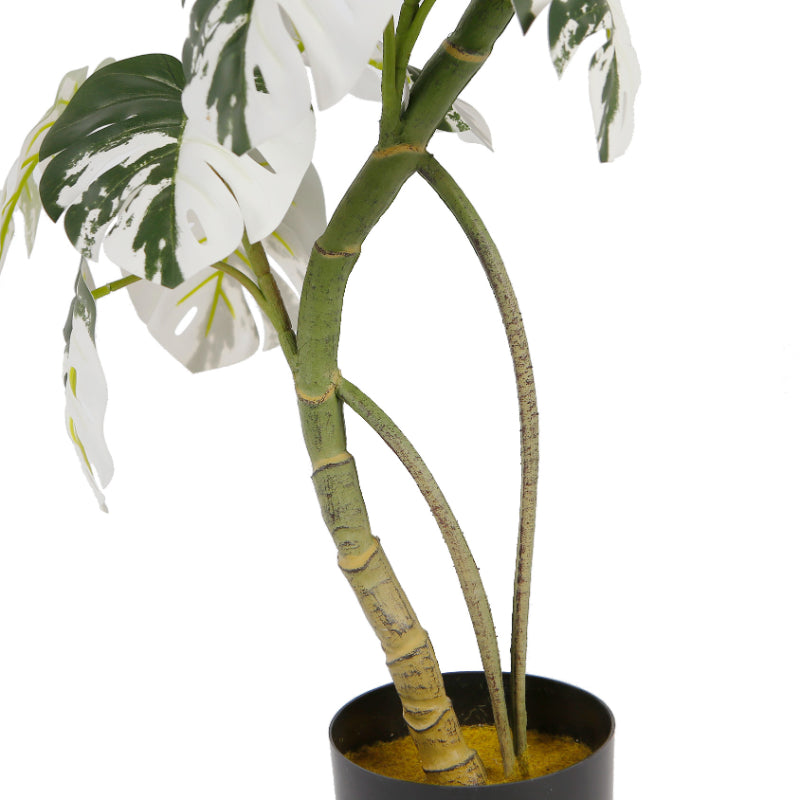 Variegated Artificial Monstera Indoor Decor Plant