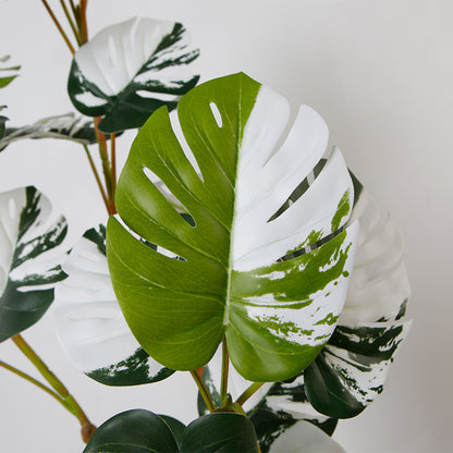 Variegated Artificial Monstera Tree