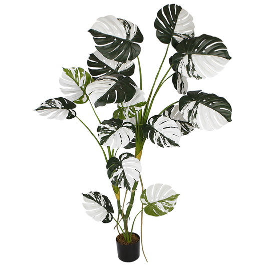 Artificial Albo Monstera Tree